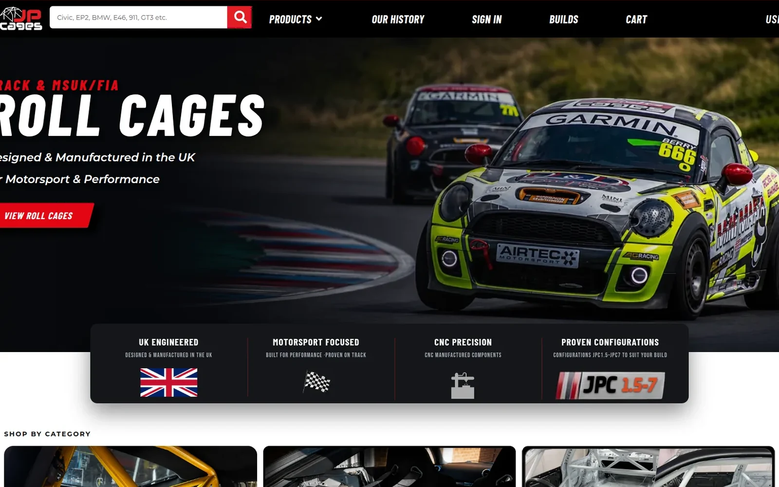 JP Cages website